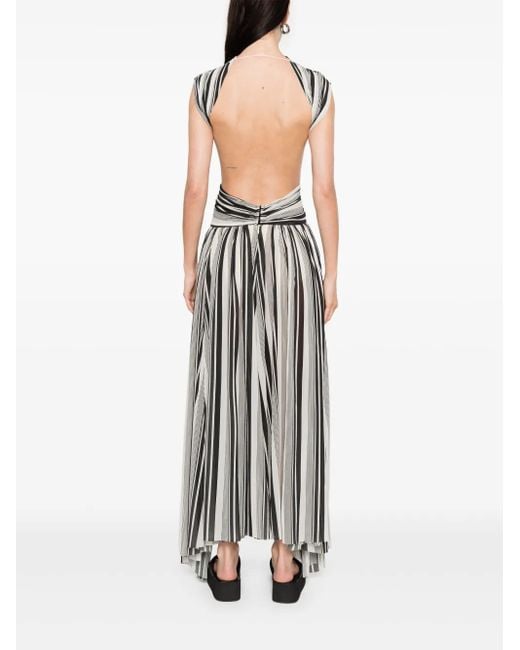 Philosophy Di Lorenzo Serafini Gestreepte Maxi-Jurk in het White