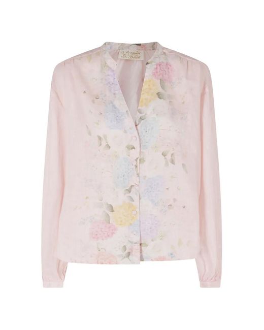 Mc2 Saint Barth Pink Liona Floral-Print Shirt