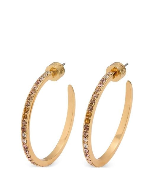 Kurt Geiger Metallic Crystal-Embellished Hoop Earrings