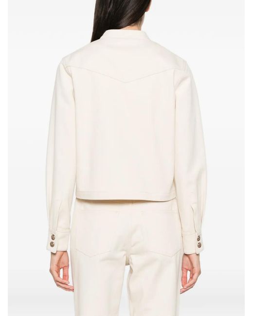 Valentino Garavani White Floral-Embroidered Jacket