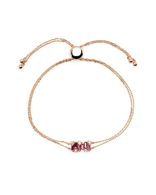 Suzanne Kalan White 18Kt Shimmer Mini Ruby Bracelet