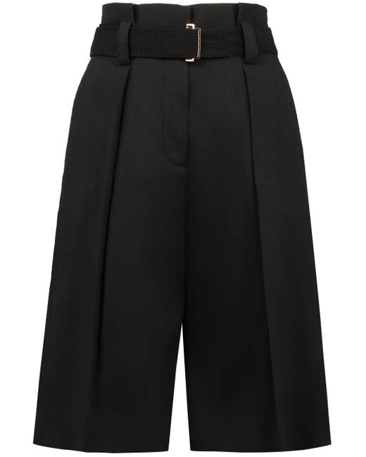 Agnona ベルテッド ショートパンツ Black
