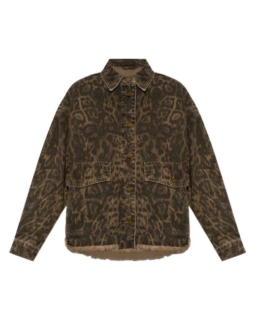 AllSaints Green Hettie Denim Jacket