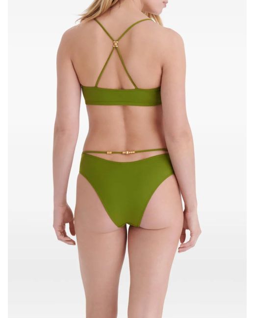 Eres Green Abysses Cropped Bikini Top