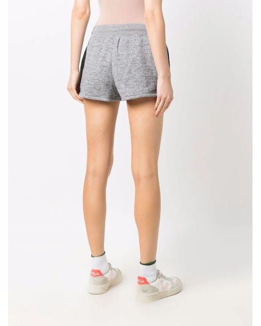 Golden Goose Deluxe Brand Gray Heathered Shorts With Elastic Waistband And Metallic Detail