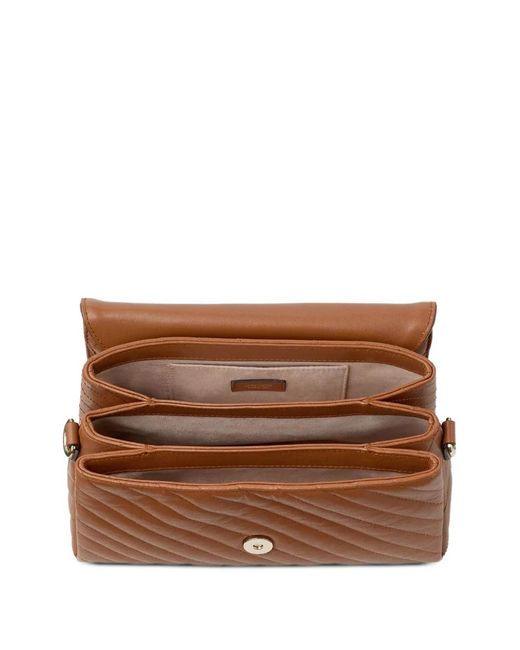 Jimmy Choo Brown Quilted Leather Shoulder Bag