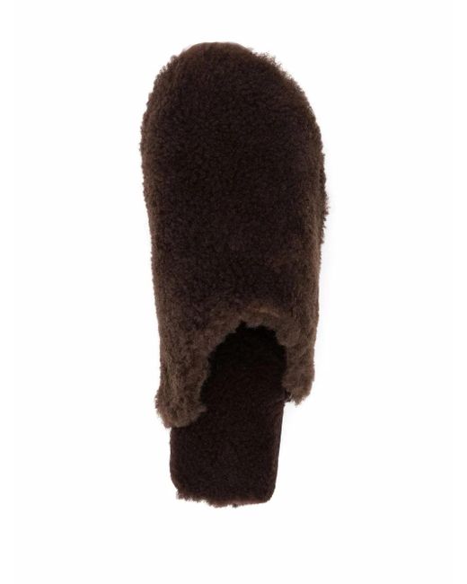 Ancient Greek Sandals Brown 50Mm Closed Sheepskin Clogs