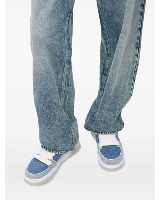 Karl Lagerfeld Blue Kourtney Denim Sneakers for men