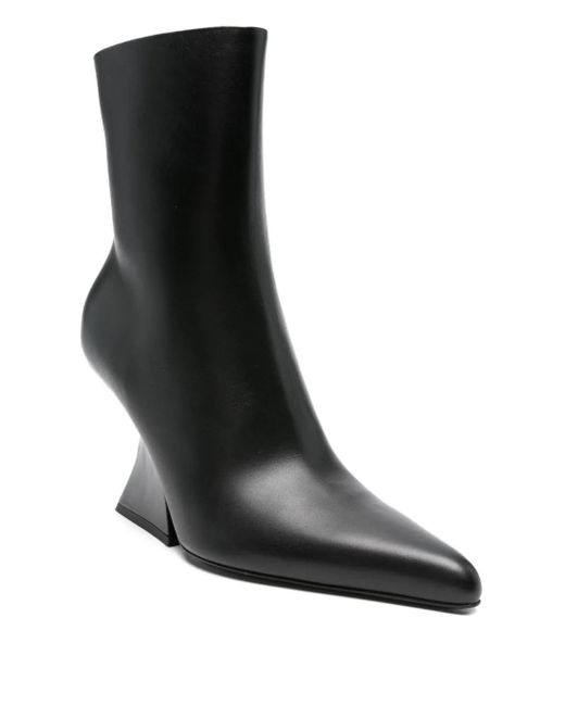 Mugler Black 100Mm Pointed-Toe Sculpted-Heel Boots