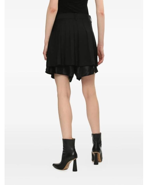Falda con diseño cruzado Helmut Lang de color Black