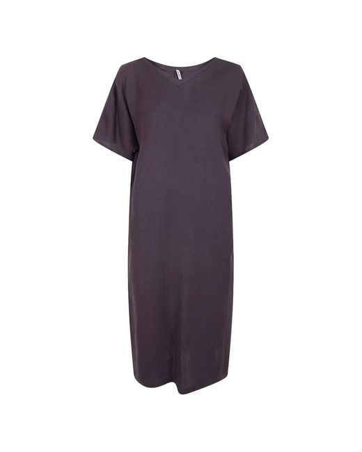 Liviana Conti Purple Natalie E V-Neck Shift Dress