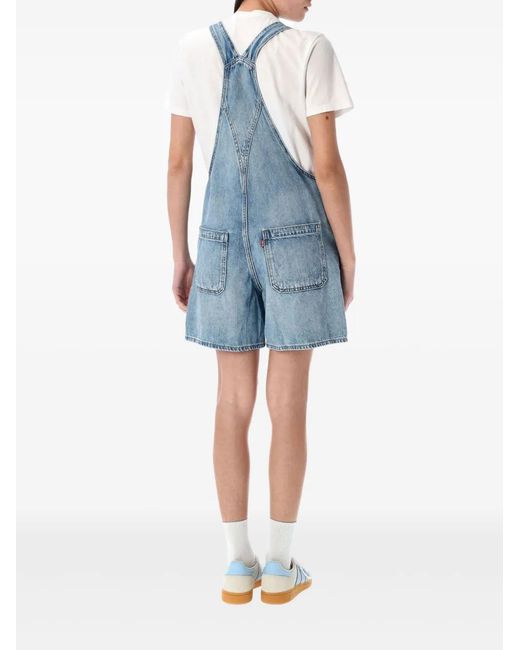 Levi's Blue Logo-Patch Jumpsuit