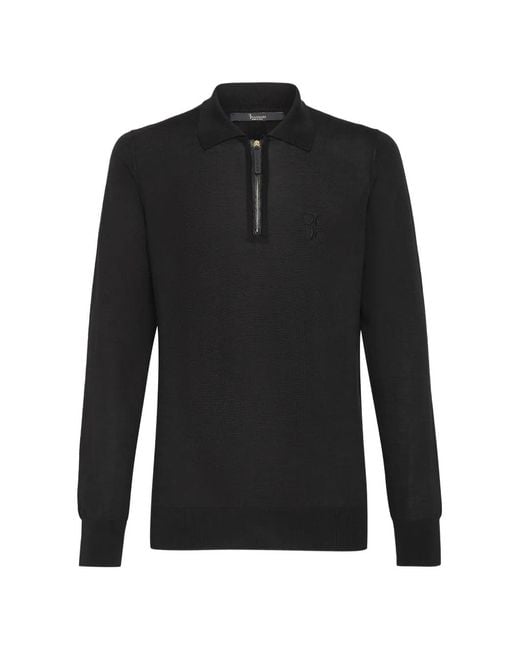 Billionaire Black Sweat Zippé À Logo for men