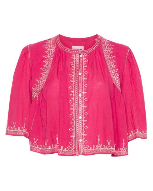 Blusa ricamata di Isabel Marant in Pink