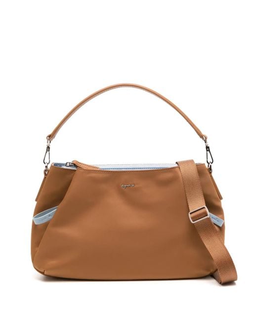 Agnes B. Brown Two-Way Shoulder Bag