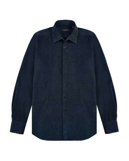 Glanshirt Blue Corduroy Shirt for men
