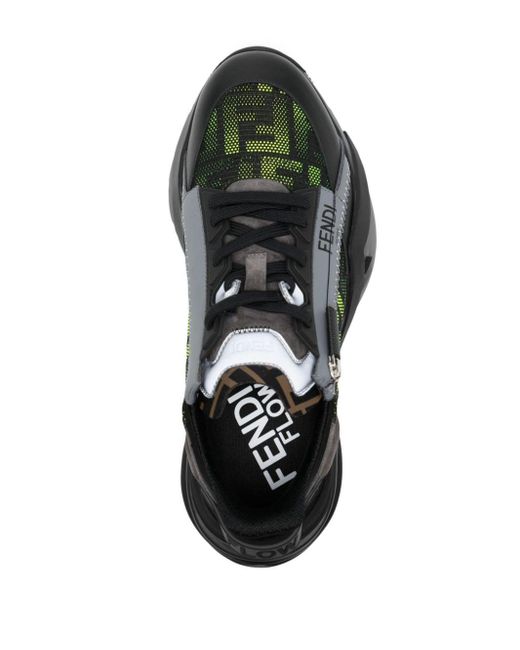 Fendi Flow Sneakers mit Logo-Print in Black für Herren