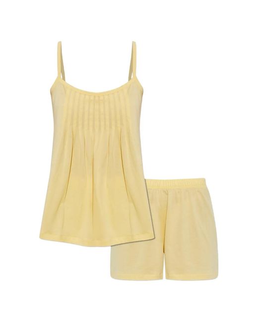Hanro Yellow Juliet Pleated Pyjamas