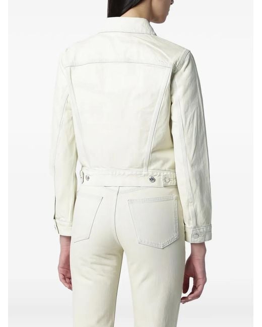 A.P.C. White Bleached Denim Jacket