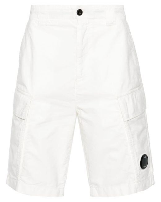 C P Company Ottoman Cargo-Shorts in White für Herren