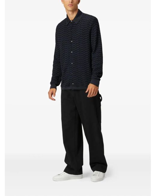 Missoni Blue Zigzag Shirt for men