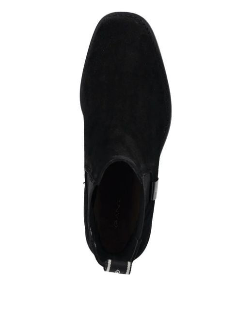 Gant Black Elasticated Panel Pull-Tab Boots