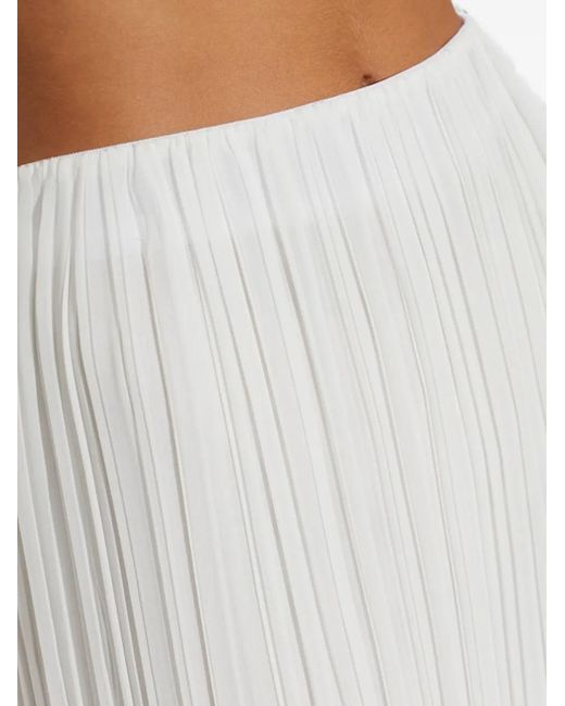 Fabiana Filippi White Pleated Maxi Skirt