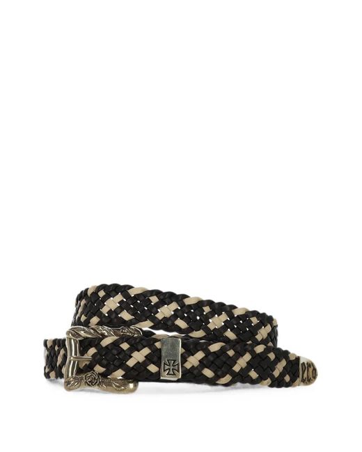 Enfants Riches Deprimes Black Braided Leather Belt for men