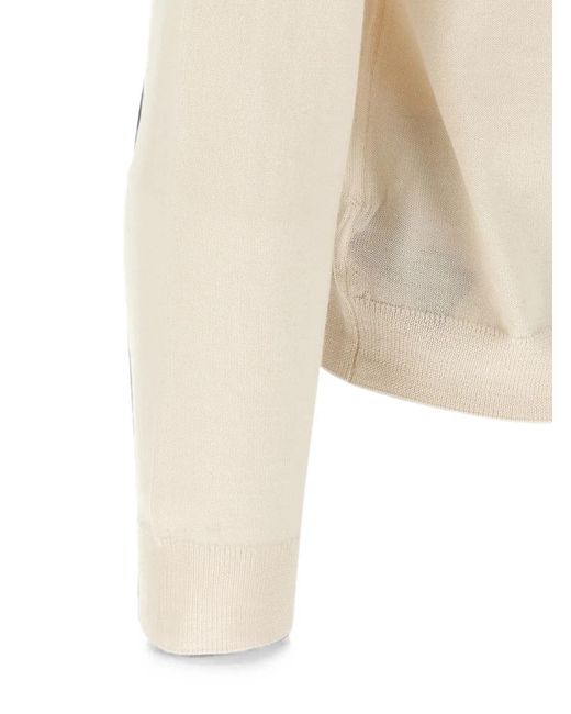 Zanone White Roll-Neck Ribbed-Trim Sweater for men