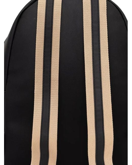 Love Moschino Black Logo-Embossed Front-Zip Backpack