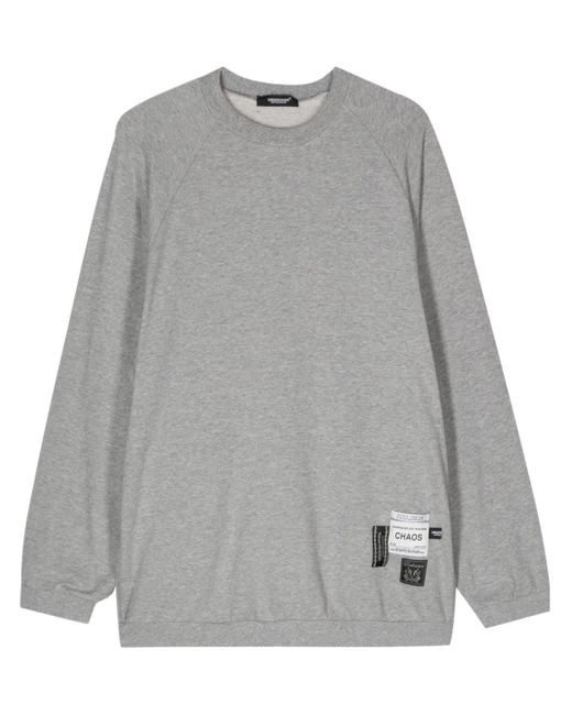 Undercover Gray Logo-patches Cotton Sweatshirt for men