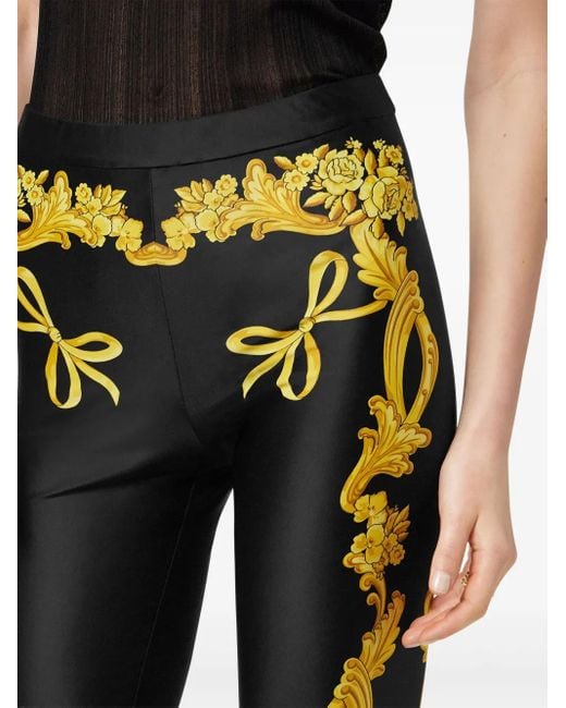 Versace Black Medusa Came Print Leggings