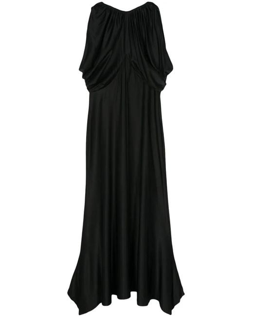 Rabanne Black Draped Maxi Dress