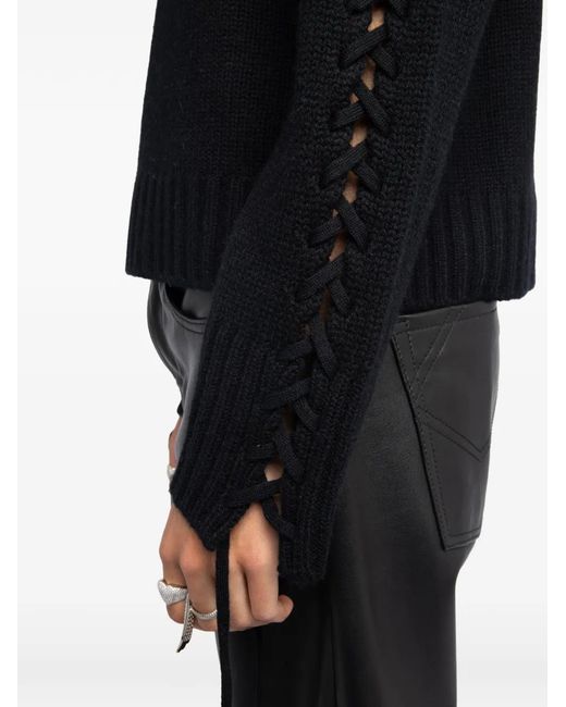 Zadig & Voltaire Black Malty Lc Laced