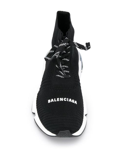 Balenciaga Speed Sock Lace-up Sneakers in Black - Save 14% - Lyst