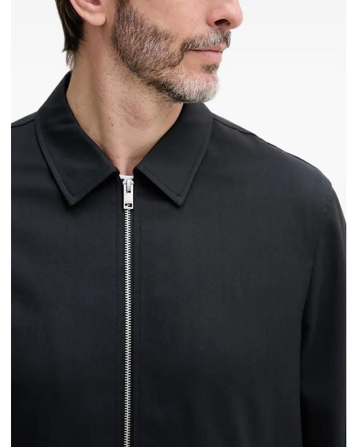 Lindbergh Black Zip-Up Shirt Jacket for men