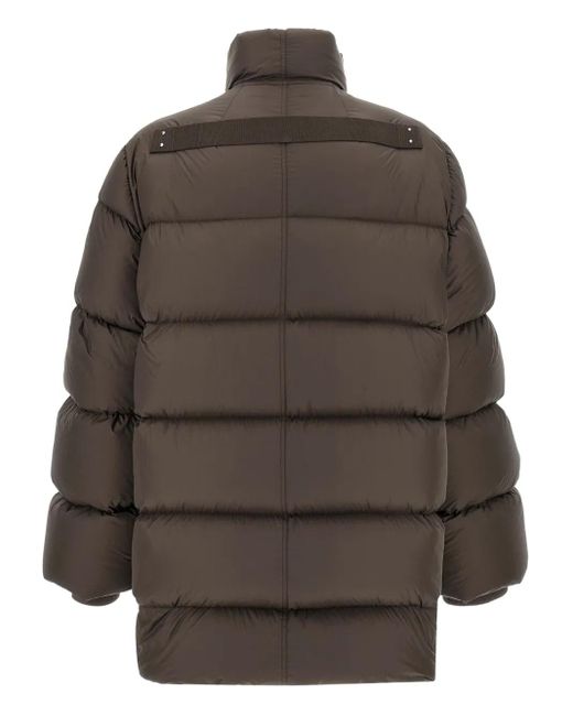 Rick Owens Brown Turtle Zip-Front Padded Coat for men