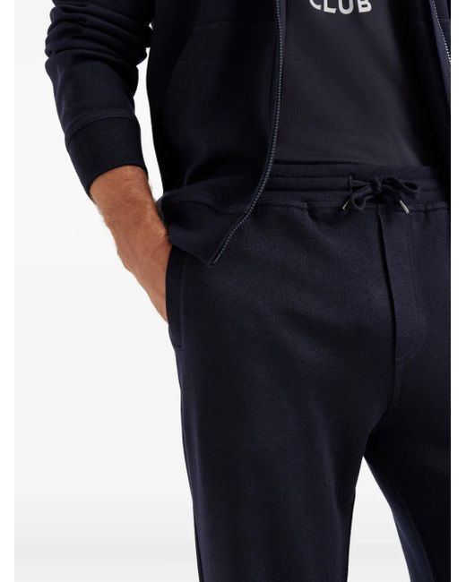 Brunello Cucinelli Blue Drawstring-Cuffed Track Pants for men