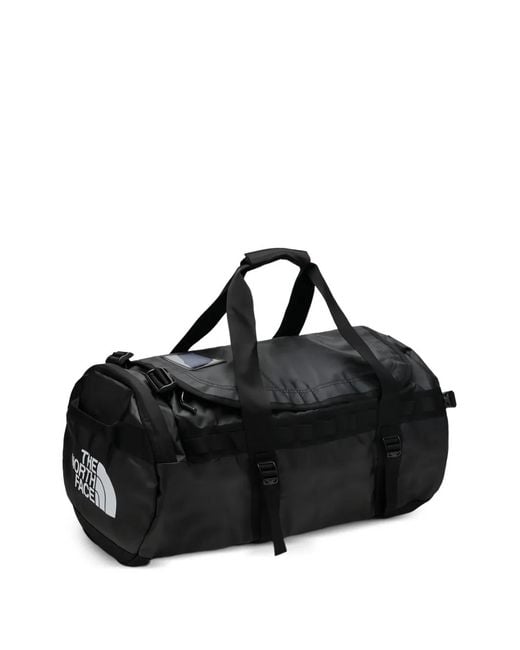 The North Face Black Logo-Print Duffle Bag for men