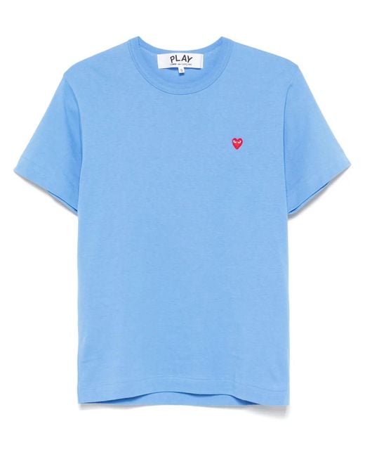COMME DES GARÇONS PLAY Blue Cotton T-Shirt