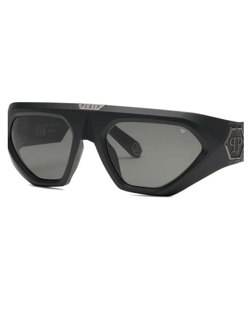 Philipp Plein Black Cat-Eye Frame Sunglasses for men