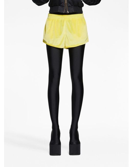 Balenciaga Yellow Shorts mit elastischem Bund