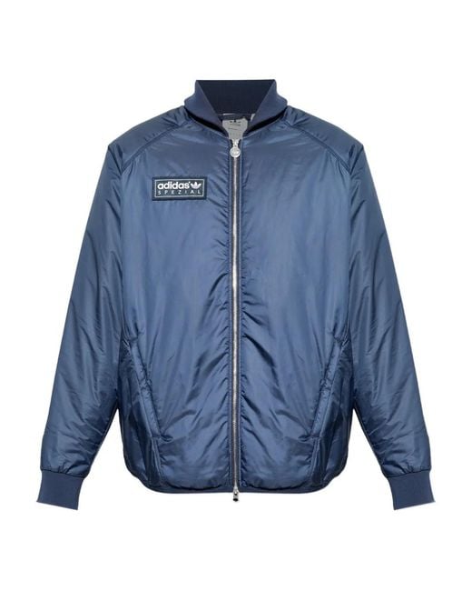 Adidas Blue Bramhope Spzl Logo-Patch Jacket for men