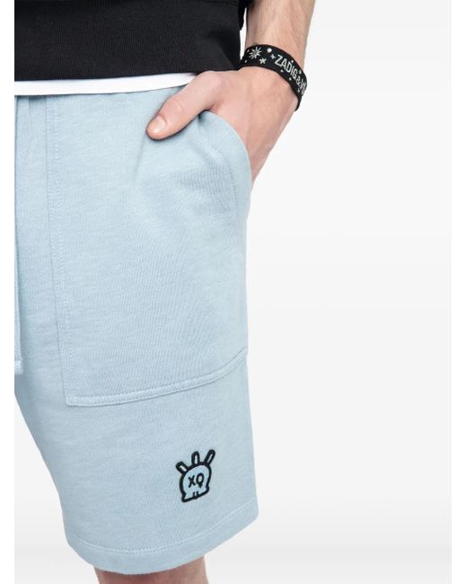 メンズ Zadig & Voltaire Pablo Slub Shorts Blue