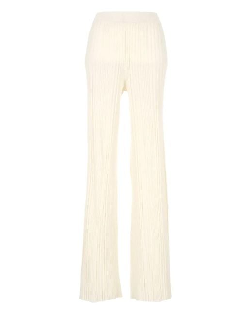 Mrz White Pleated Trousers