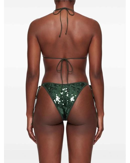 Oseree Green Marylin Sequinned Bikini