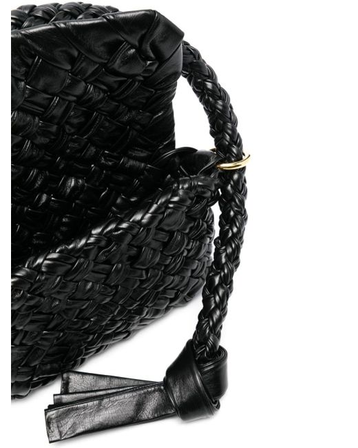 Bottega Veneta Black Kalimero Cittá Leather Shoulder Bag