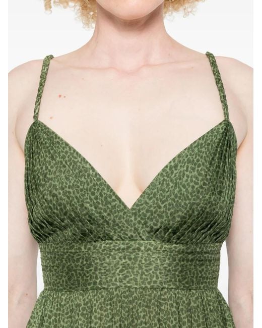 Elie Saab シルク ドレス Green