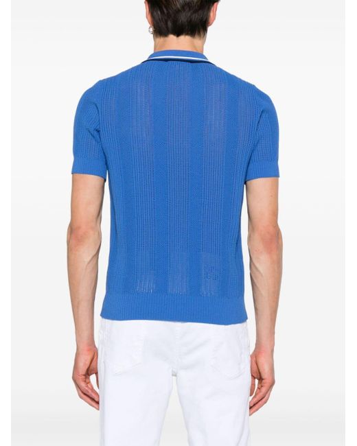 DSquared² Poloshirt aus Häkelstrick in Blue für Herren