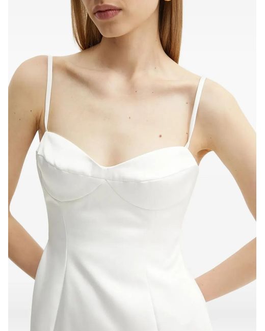 Bardot White Sweetheart-Neckline Mini Dress